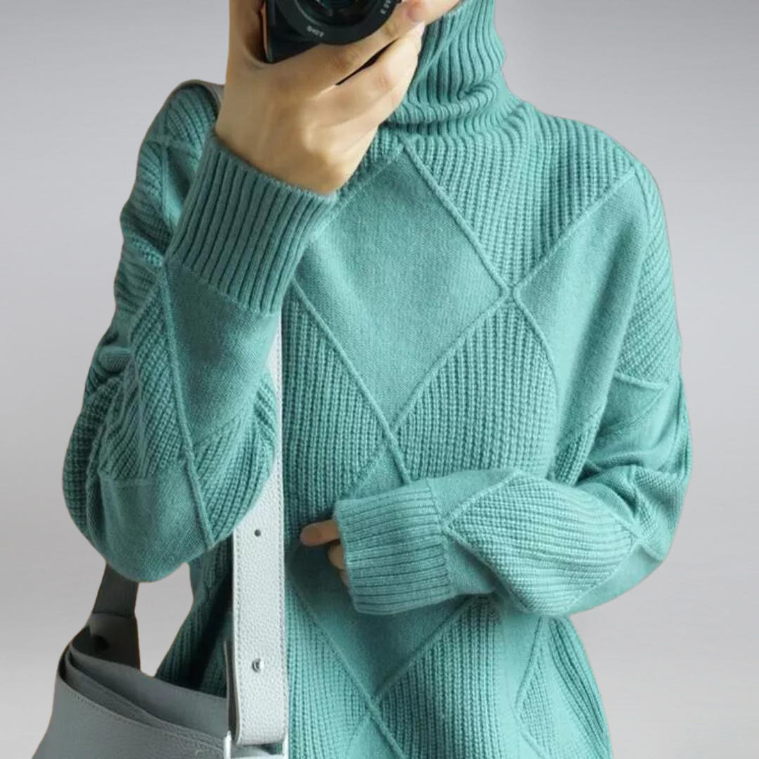 Elena™ | Pull Haut de Gamme à Col Montant