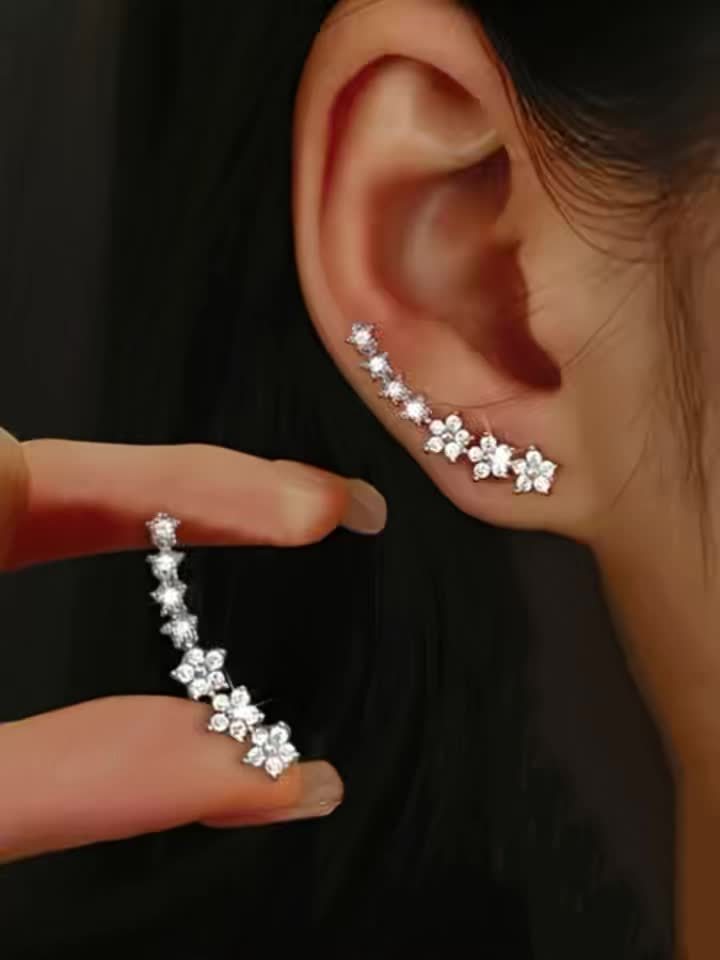 Boucles d'oreilles intemporelles en fleurs