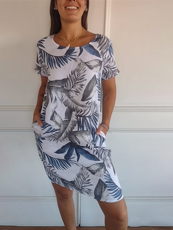 Florine™ | Robe Botanique à Col Rond