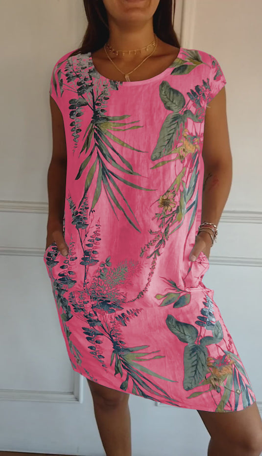 Florine™ | Robe Botanique à Col Rond