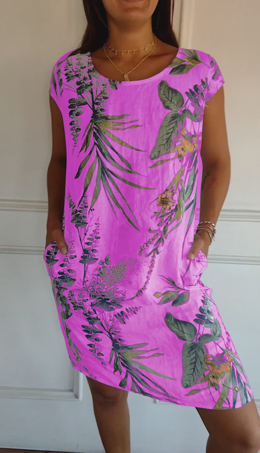 Florine™ | Robe Botanique à Col Rond