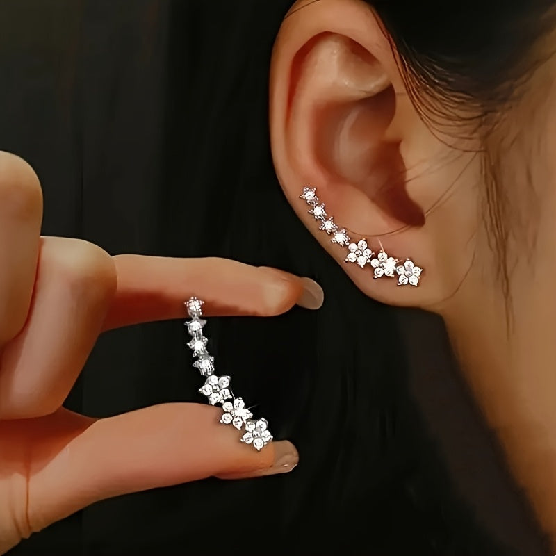 Boucles d'oreilles intemporelles en fleurs