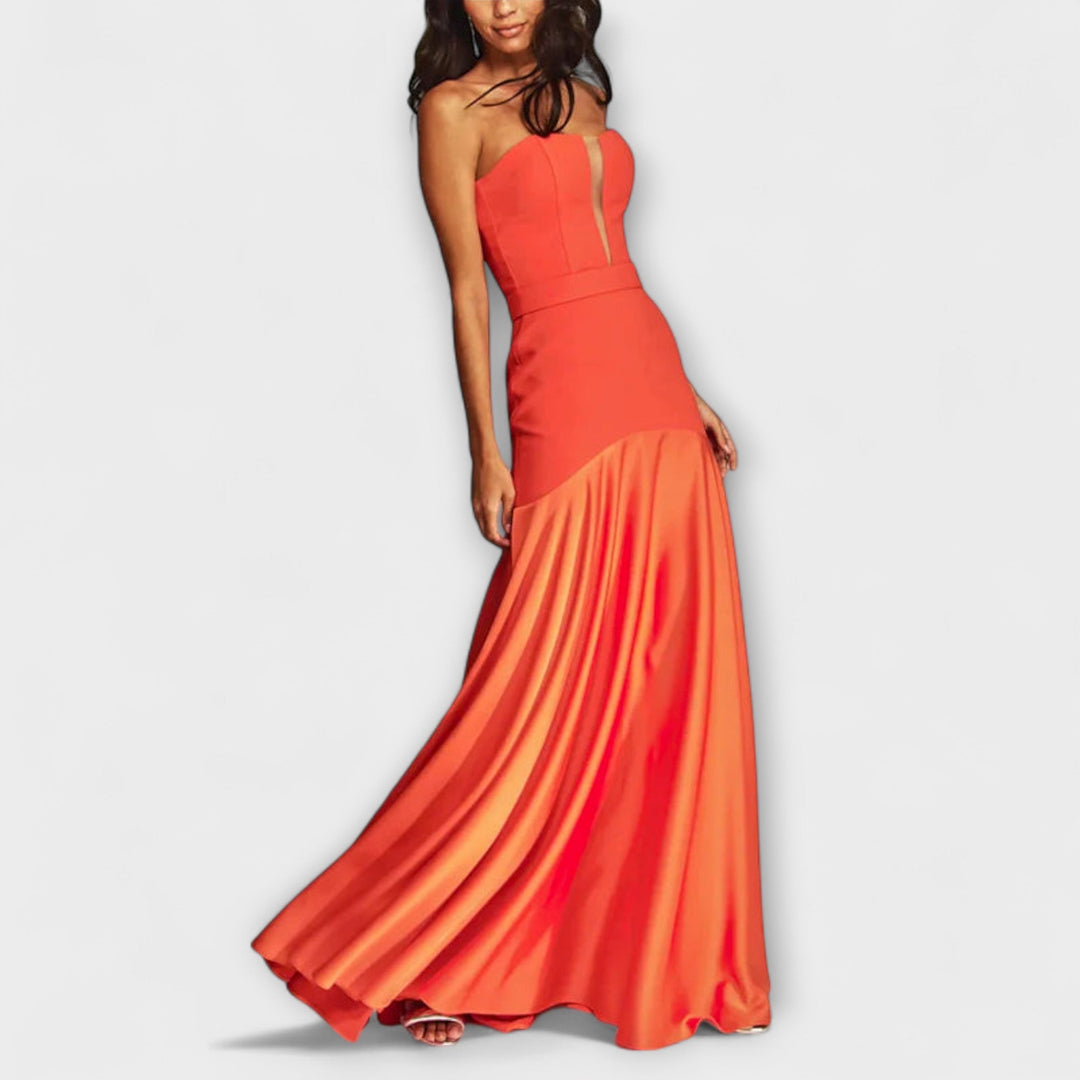 Vada - Maxi robe à épaules dénudées et décolleté en V