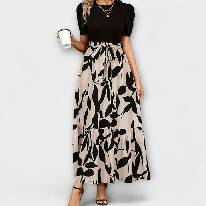 Luna - Robe d'été à imprimé floral et décolleté rond
