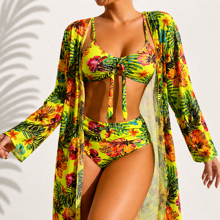 DELACROIX | Bikini 3 Pièces Élégant Tropical Marie