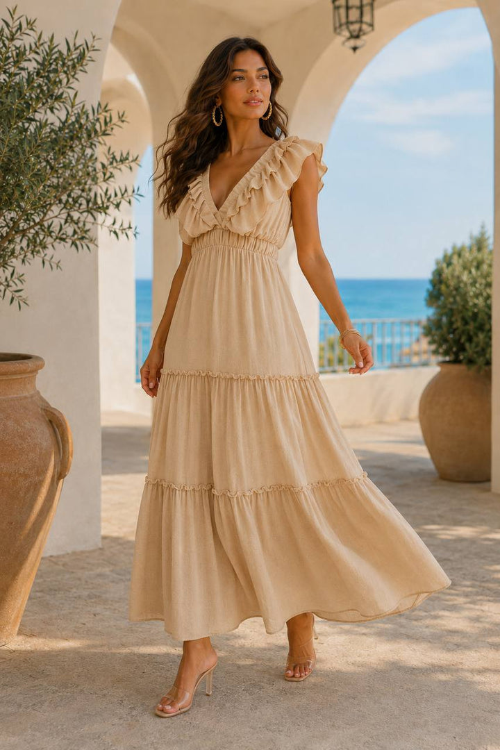 Robe Longue à Volants