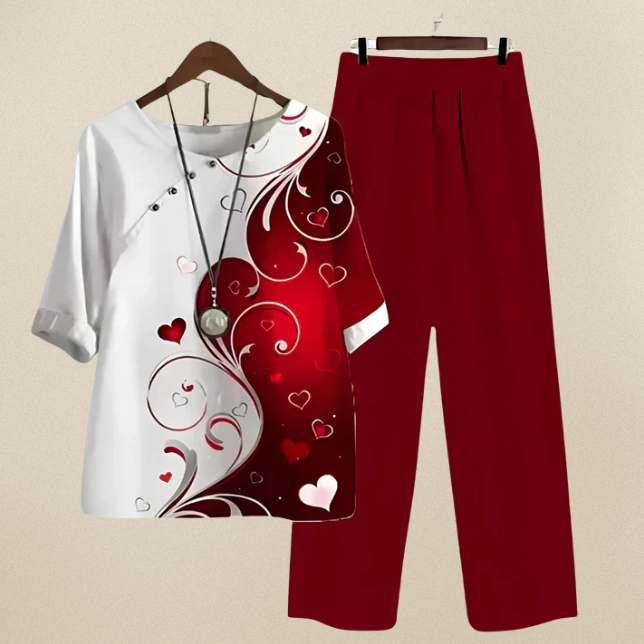 Lilou - Ensemble élégant de chemise et pantalon confortable