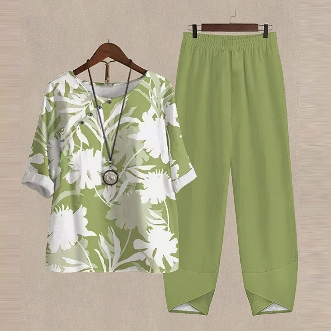 Lilou - Ensemble élégant de chemise et pantalon confortable