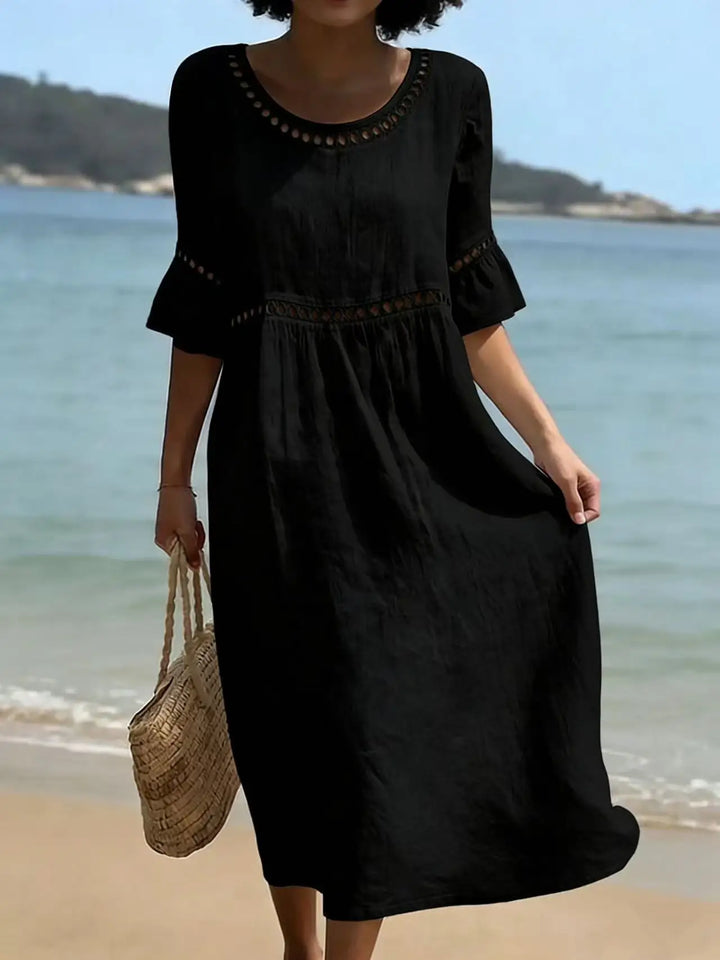 Enora - Robe longue effet ventre plat