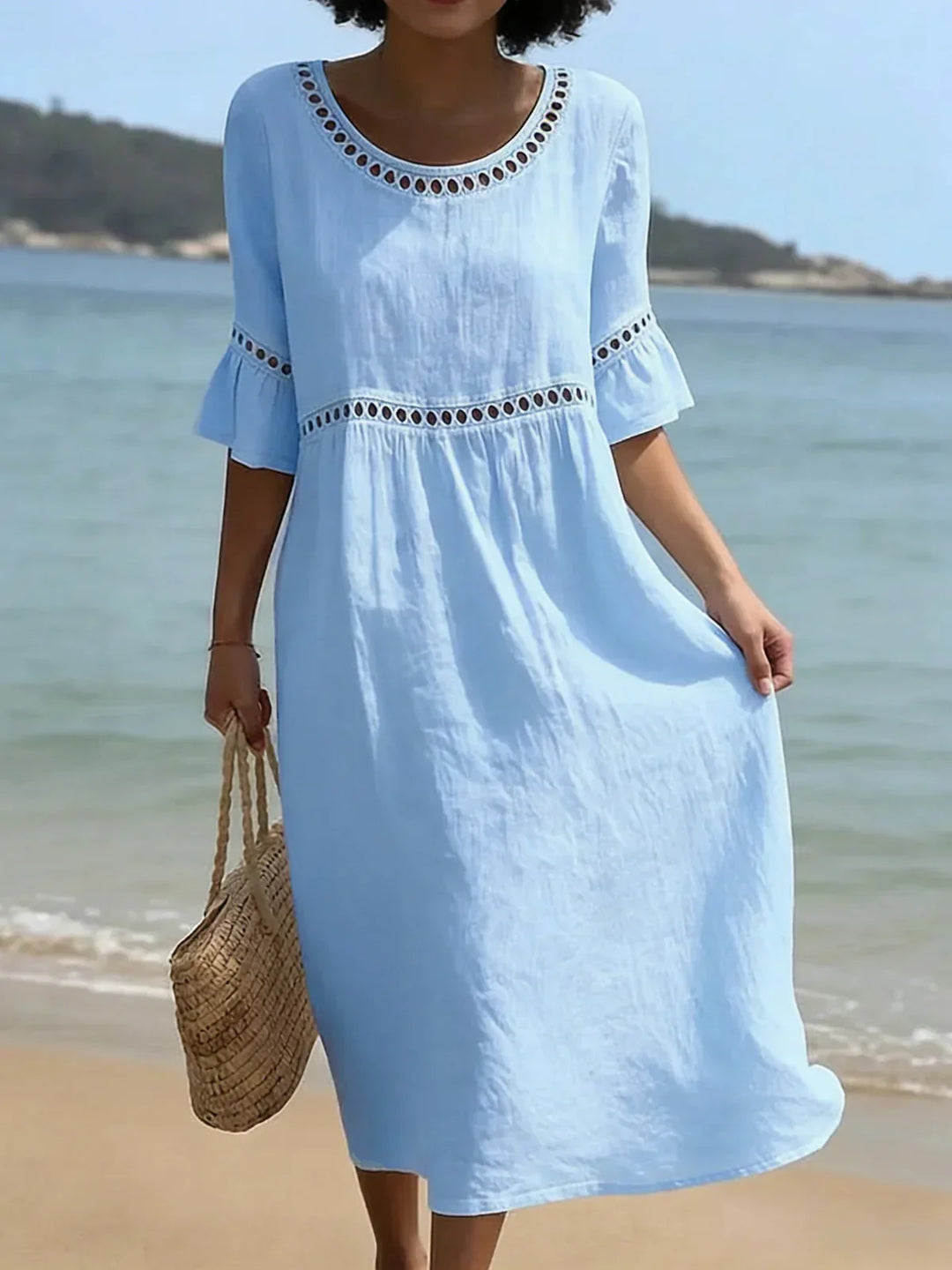 Enora - Robe longue effet ventre plat