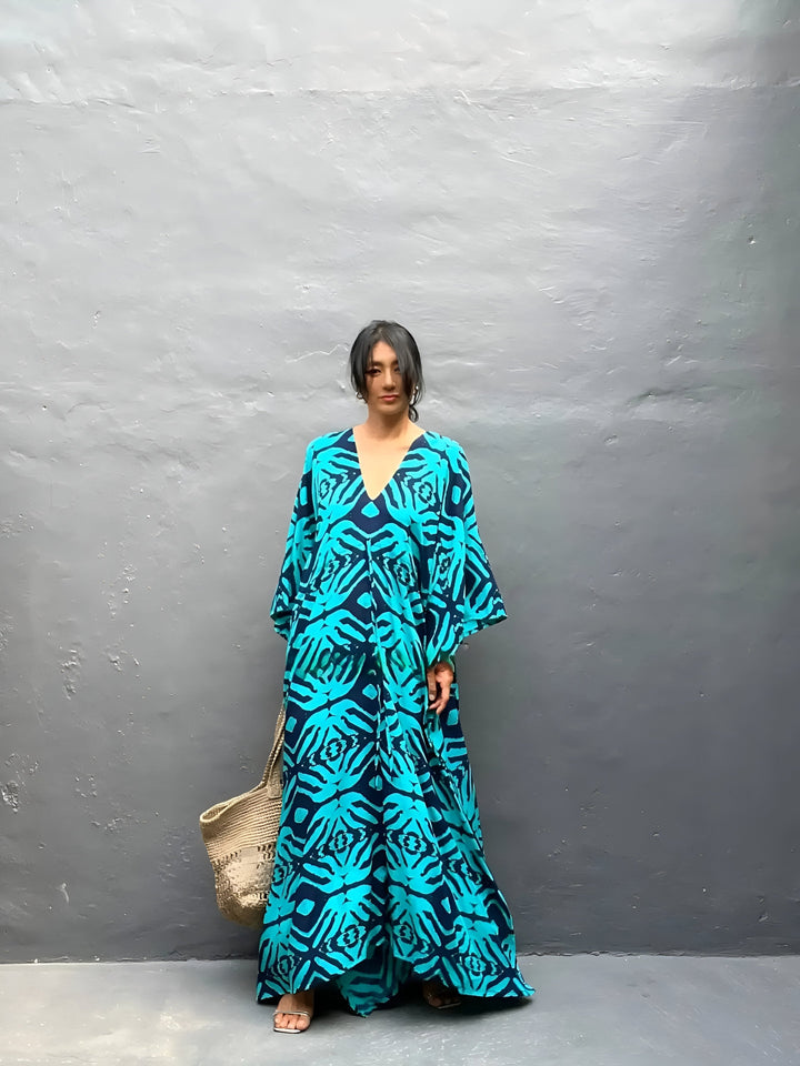Nayla™ | Kaftan en coton avec col en V