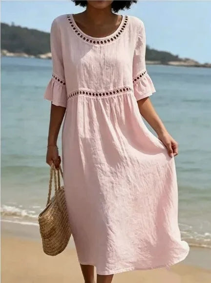 Enora - Robe longue effet ventre plat