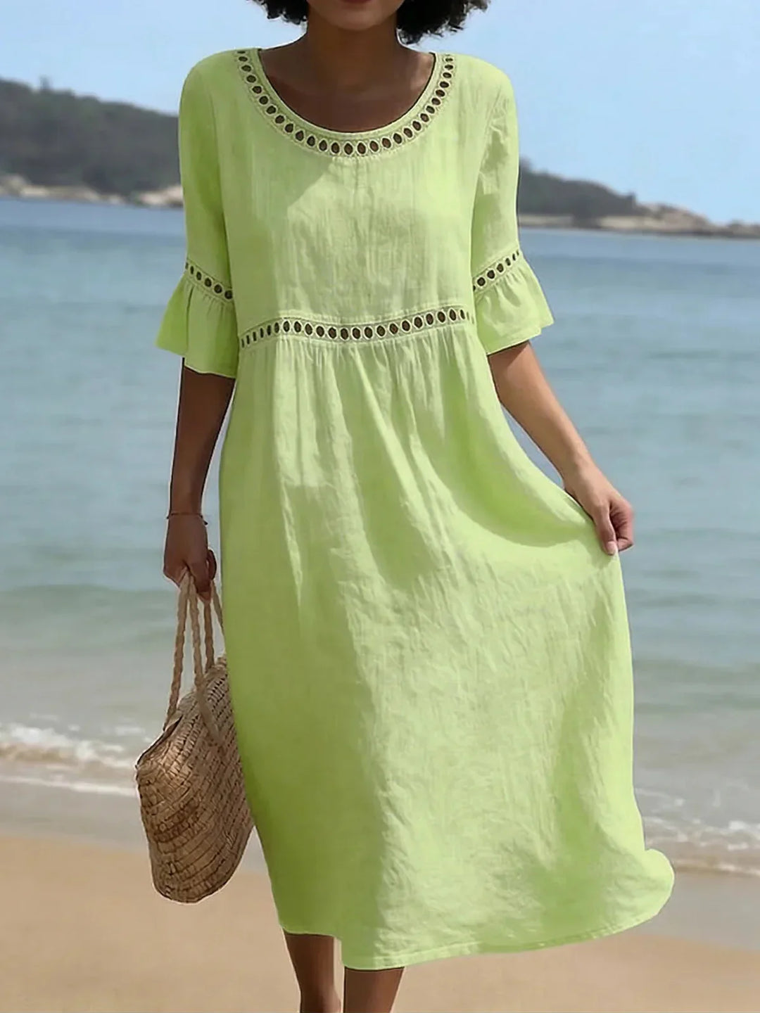 Enora - Robe longue effet ventre plat