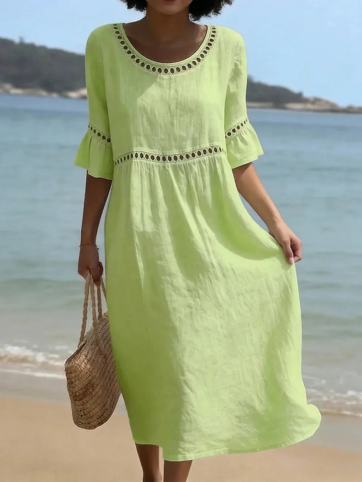 Enora - Robe longue effet ventre plat