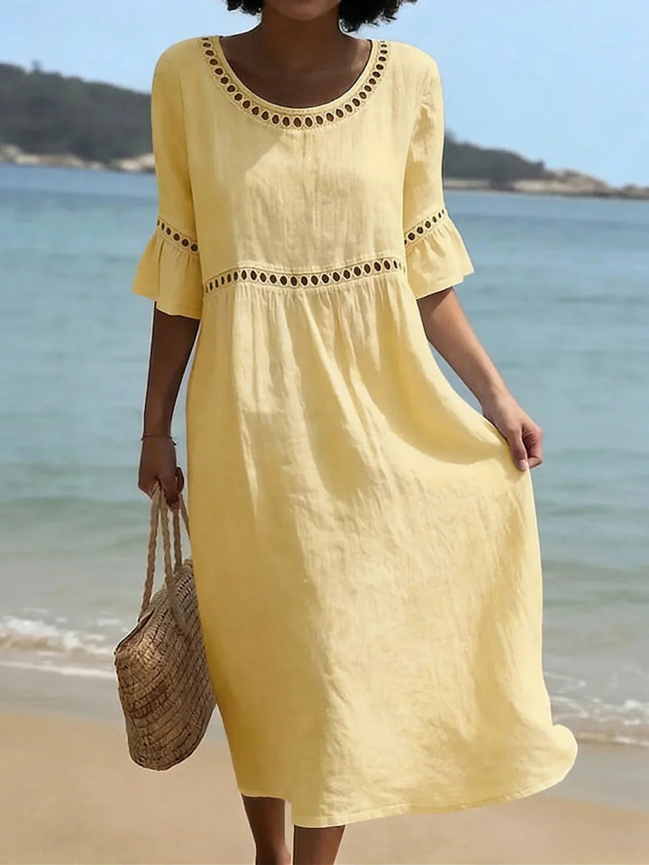 Enora - Robe longue effet ventre plat