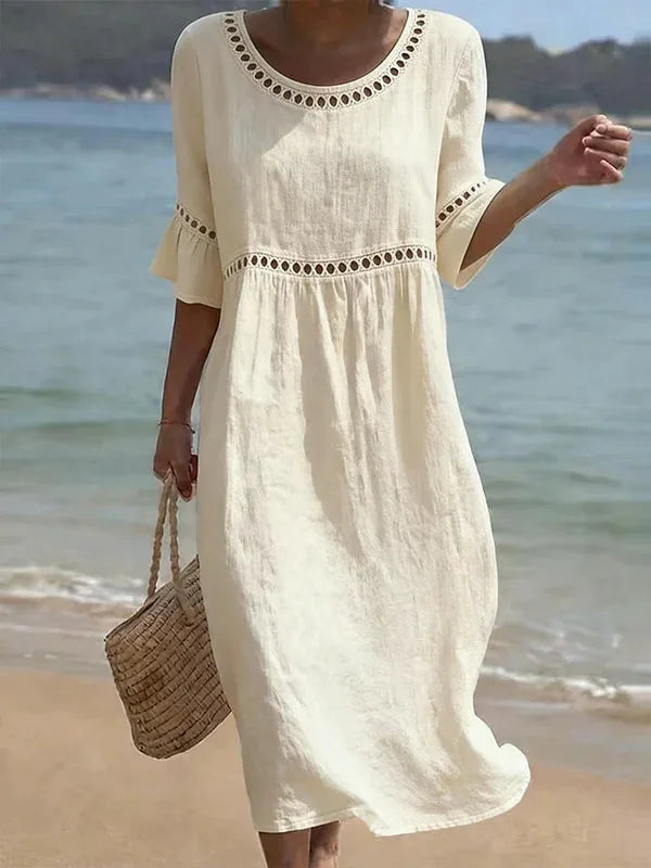 Enora - Robe longue effet ventre plat