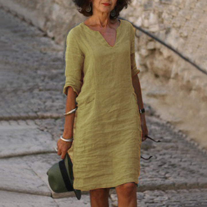 Josette™ | Élégante Robe à Décolleté en V