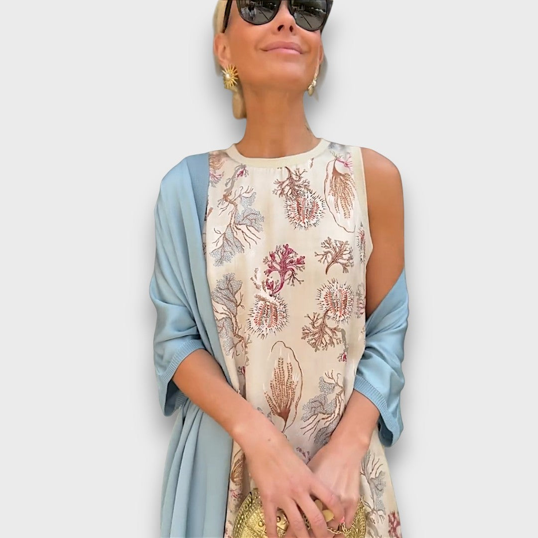 Elveria - Maxi Robe avec Cardigan