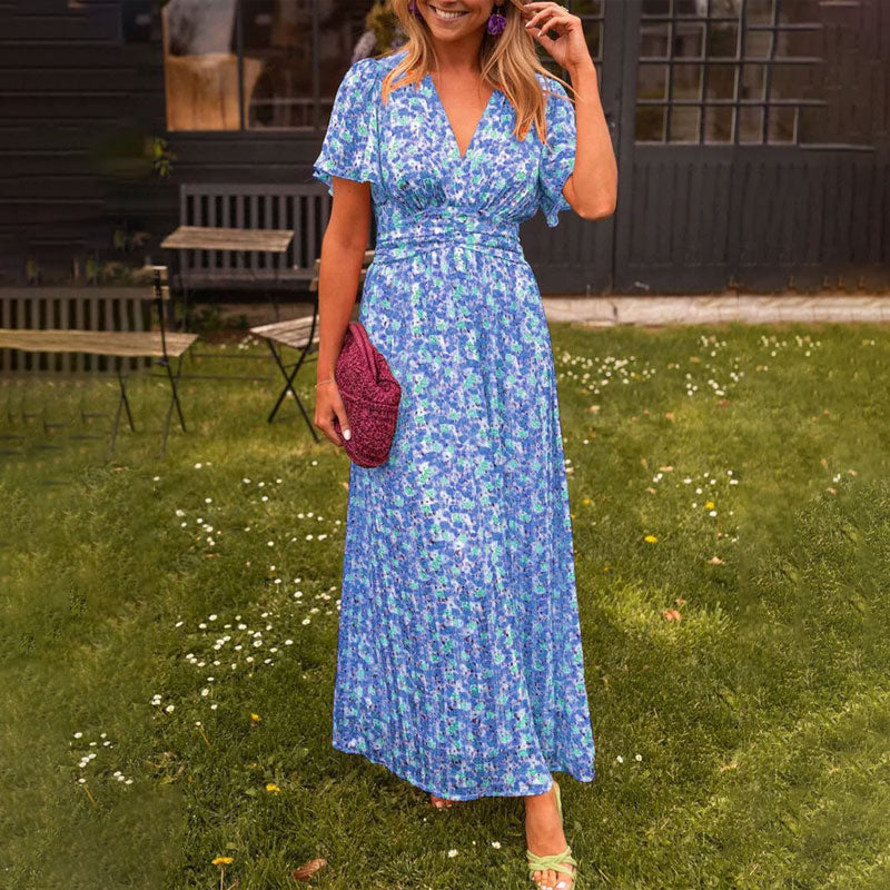 Mirabelle™ | Robe V-Décolleté avec Imprimé
