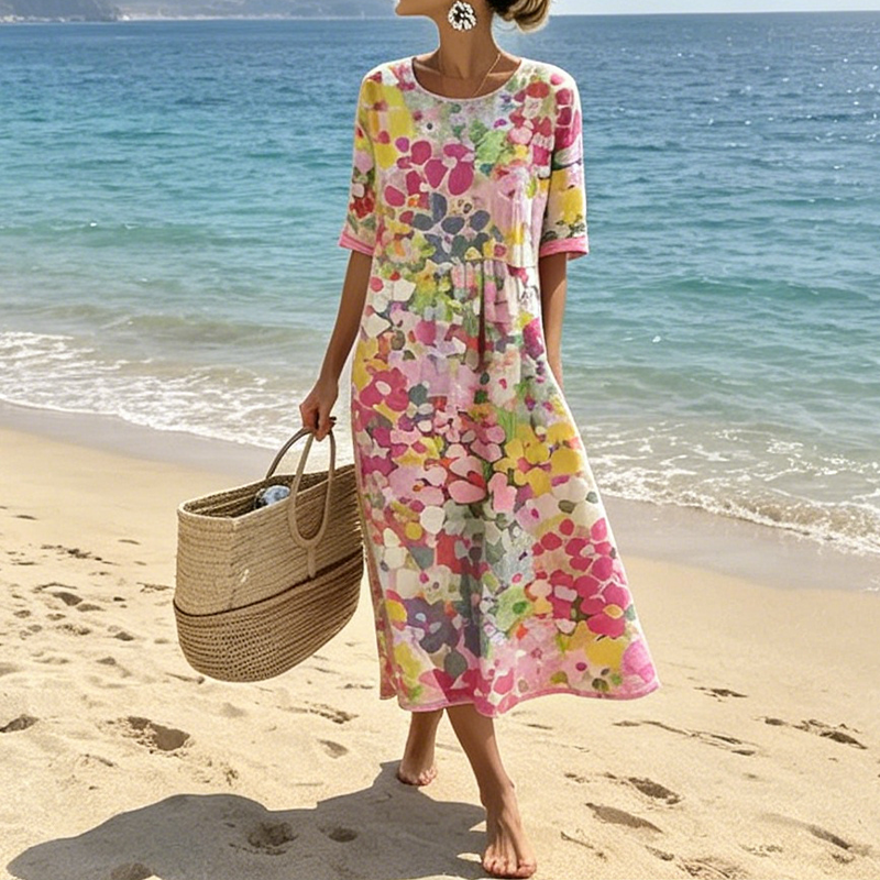 💥✨Offre spéciale à durée limitée : 50 % de réduction -👗Robe ample à imprimé floral pour femme
