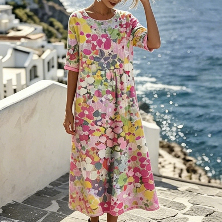 💥✨Offre spéciale à durée limitée : 50 % de réduction -👗Robe ample à imprimé floral pour femme