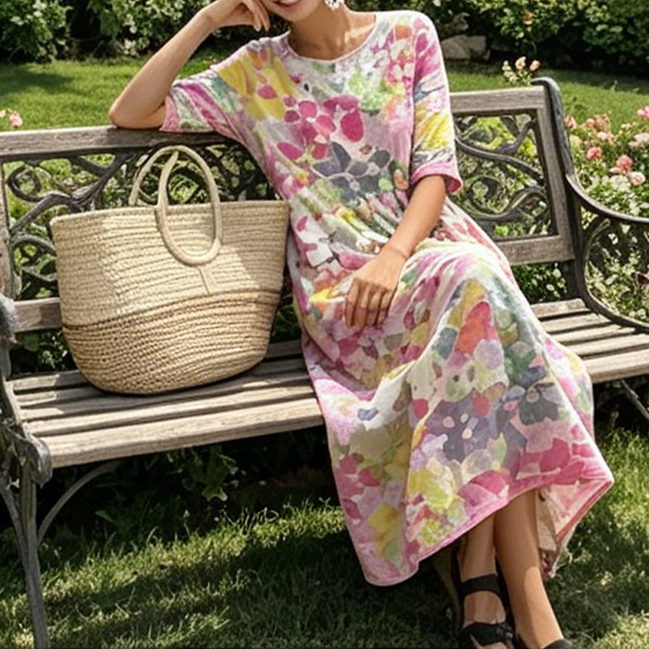 💥✨Offre spéciale à durée limitée : 50 % de réduction -👗Robe ample à imprimé floral pour femme