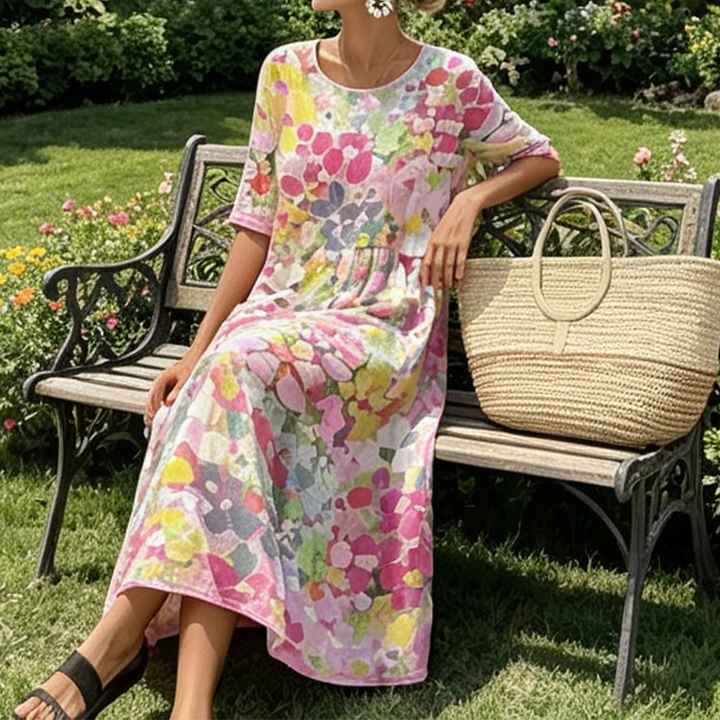 💥✨Offre spéciale à durée limitée : 50 % de réduction -👗Robe ample à imprimé floral pour femme