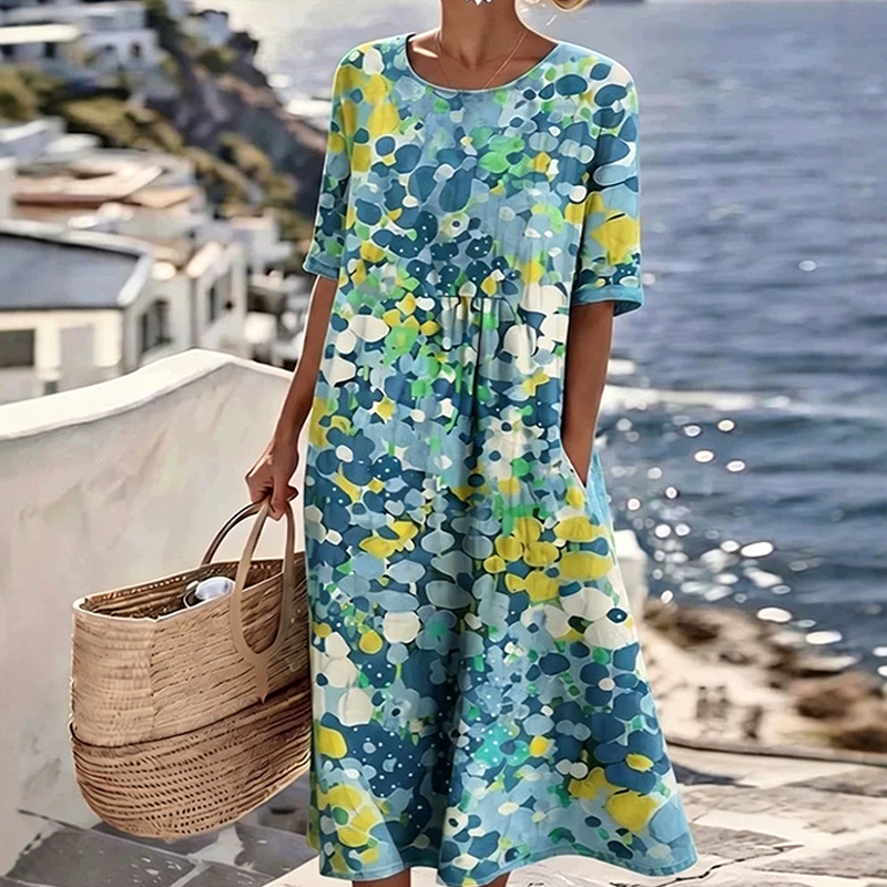 💥✨Offre spéciale à durée limitée : 50 % de réduction -👗Robe ample à imprimé floral pour femme